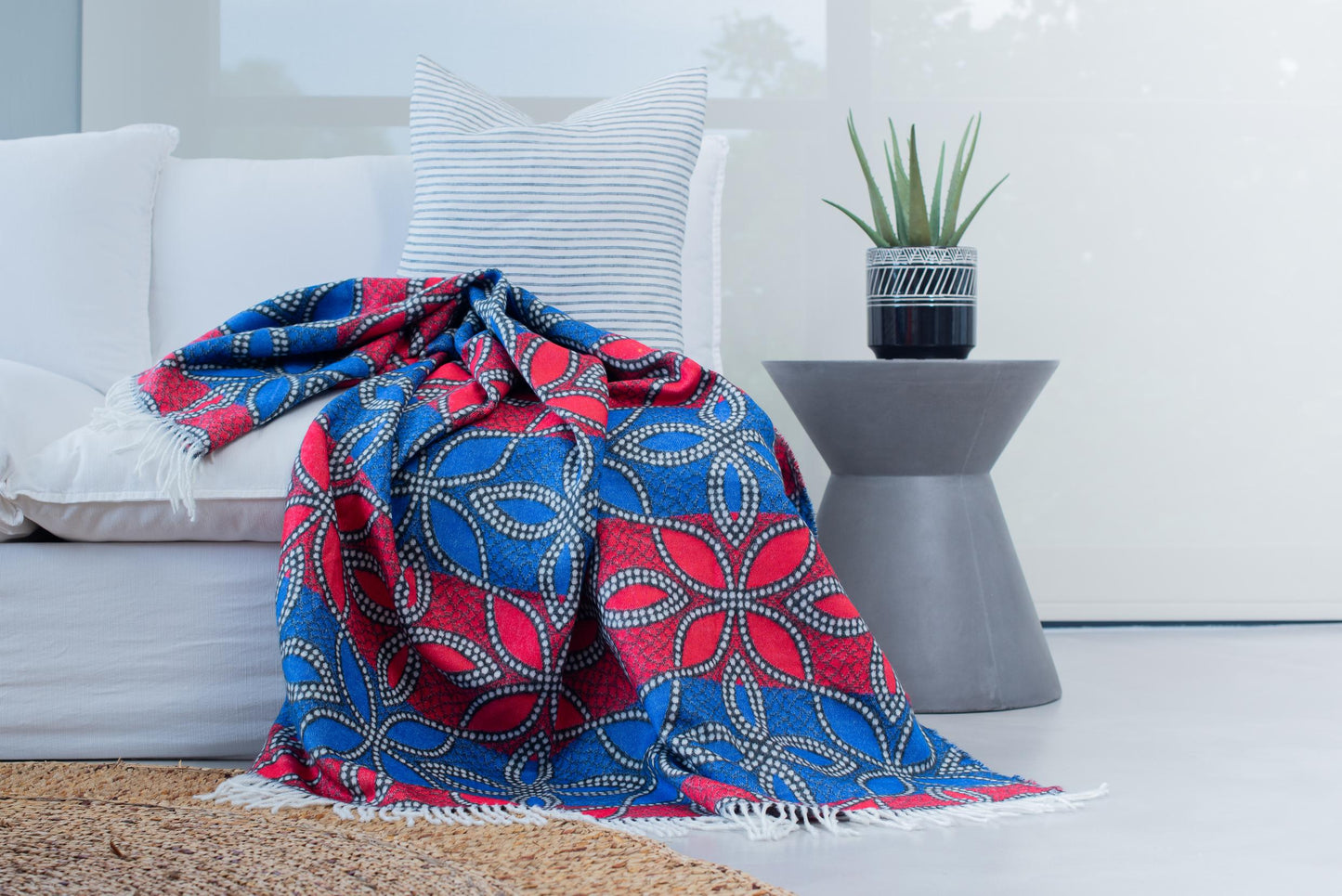 Wax Print Red/Old Royal