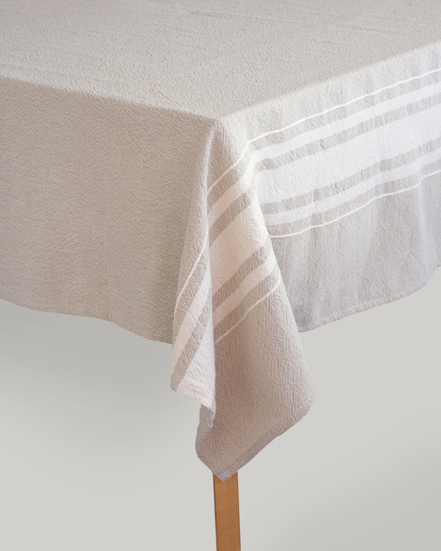 Contemporary Table Cloth Variegated Stripes